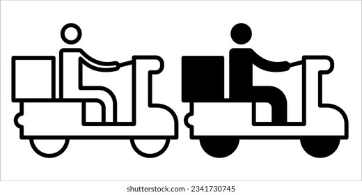VECTOR HOME DELIVERY ICON IN STROKE AND FILL VERSION