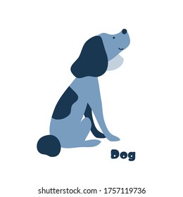 vector home dog cute cat baby.puppy child cartoon character. word. Modern simple illustration for paper clothes on white.
