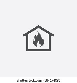 Vector home fire Icon