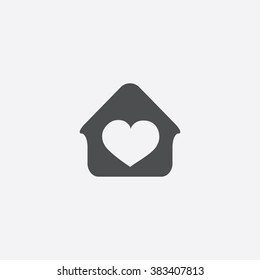Vector home heart Icon
