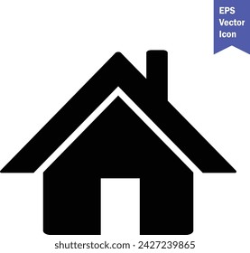 vector home icono negro en eps 10