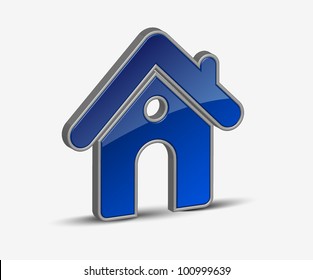 vector home icon design with isolated on white.