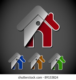 vector home icon design with isolated web element.