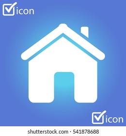 Vector Home Icon in flat design style.