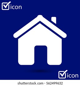 Vector Home Icon in flat design style.