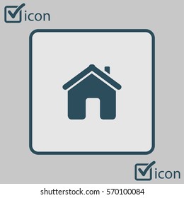 Vector Home Icon in flat design style.