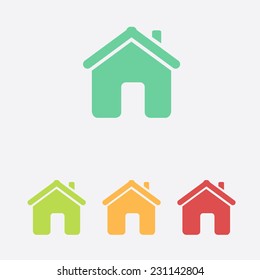 Vector Home Icon in flat style