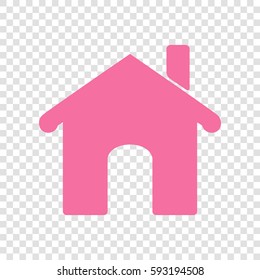Vector home icon illustration. Vector. Cyclamen icon on transparent background.