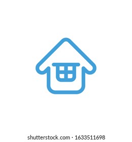 Vector home icon. Line design template