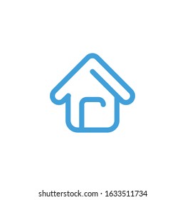 Vector home icon. Line design template