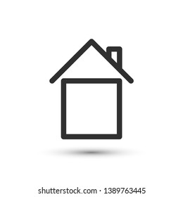 Vector home icon. Home page symbol. For design, web site design, logo, app, UI.
