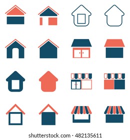 Vector home icons 