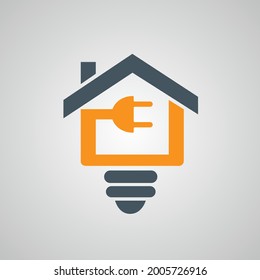 Vector Home Idea Lamp Logo