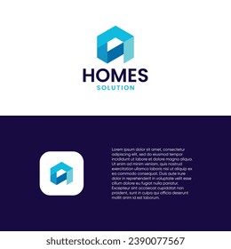 vector home logo, colorful logo design template