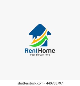 vector home logo design template. flat style