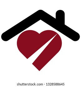 vector home love icon
