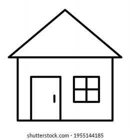 Vector Home Outline Icon Design
