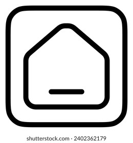 Vector home page button icon. Perfect for app and web interfaces, infographics, presentations, marketing, etc.