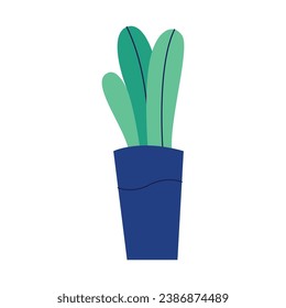 Vector home plant. potted plant isolated on white. flat. vector illustration