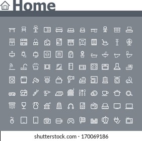 Vector home related icon set