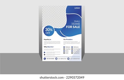 vector home for sale real estate flyer template Abstract business design. luxury home design template. a4 size abstract wonderful real estate flyer design for digital company.