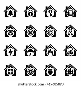 Vector Home security icon set