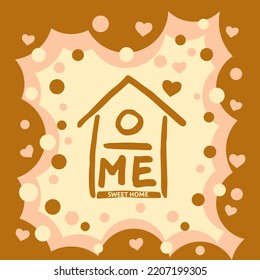 Vector home Sweet Home. For print and web.