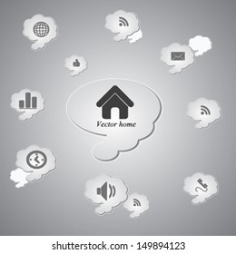 Vector home a symbol of social network 