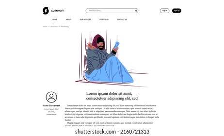 Vector homeless in shadow of sharp lines style