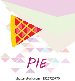 Vector homemade fruit and berry pie for christmas, thanksgiving and all kinds of holidays. Top view of baked cake