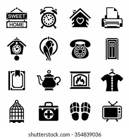 Vector Homey icon set on white background