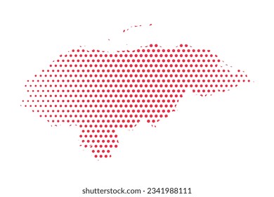Vector Honduras Dotted Map Illustration, kann für Geschäftsdesigns, Präsentationen oder alle geeigneten Designs verwendet werden.