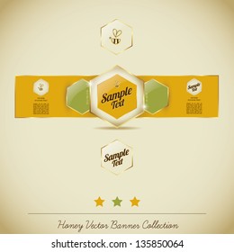 Vector Honey Banner Collection