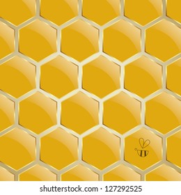 Vector Honey Bee Illustration Background Collection