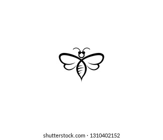 vector, honey bee logo, sweet unique warm design
