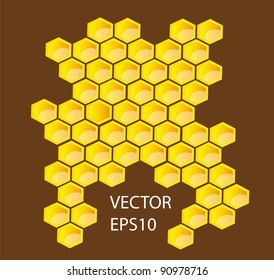 Vector honey combs background design elements