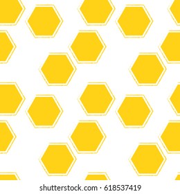 Vector honey combs - seamless pattern. 