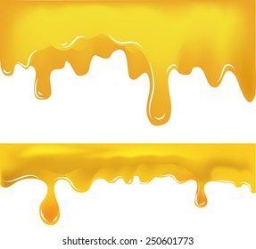 vector honey drips patterns on white background