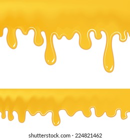 Vector honey drips seamless pattern