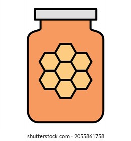 Diseño de icono de contorno relleno de miel vectorial
