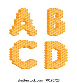Vector honey font