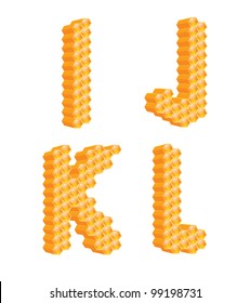 Vector honey font