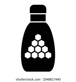 Vector Honey Jar Glyph Icon Design
