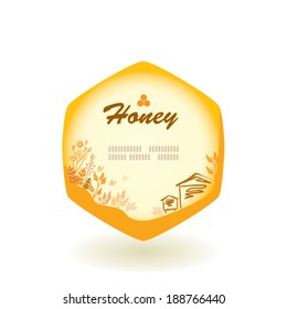 Vector Honey Label