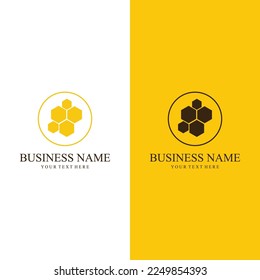 Vector honey logo design. Fresh honey health logo concept.