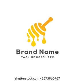 Vector honey logo design. Fresh honey health logo. Concept for organic honey products