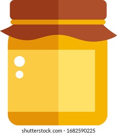 Vector Honey in a Transparent Glass Jar. Healthy organic food concept. Vector illustration. EPS 10