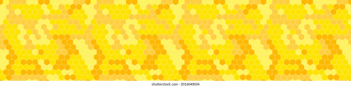 Vector Honeycomb Abstract Background  Seamless Geometric Pattern  Yellow Colors 
