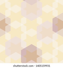 Vector HoneyComb Abstract Star Florals seamless pattern background. Perfect for fabric, wallpaper and scrapbooking projects.