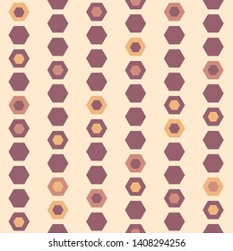 Vector HoneyComb Beads on Cream Pastel seamless pattern background. Perfect for fabric, wallpaper and scrapbooking projects.